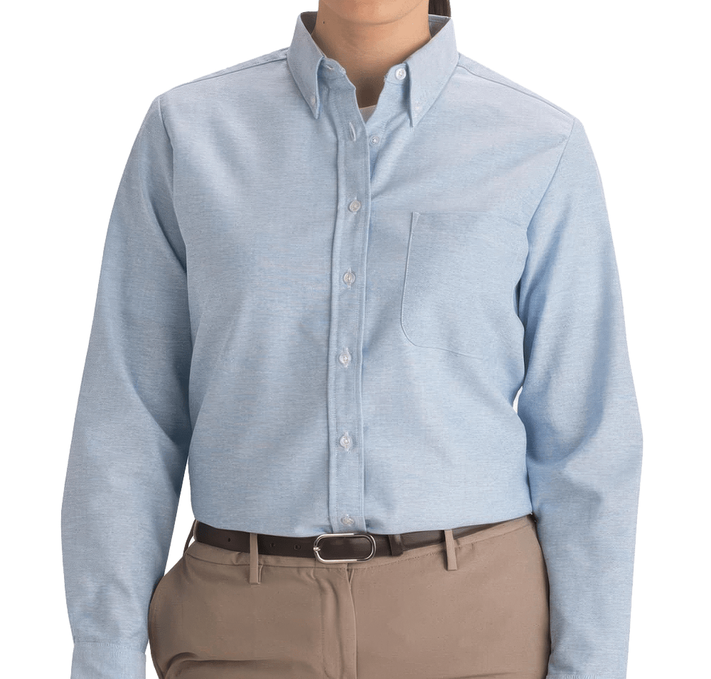 Edwards Women's Oxford Long Sleeve Easy Care Dress Shirt-default