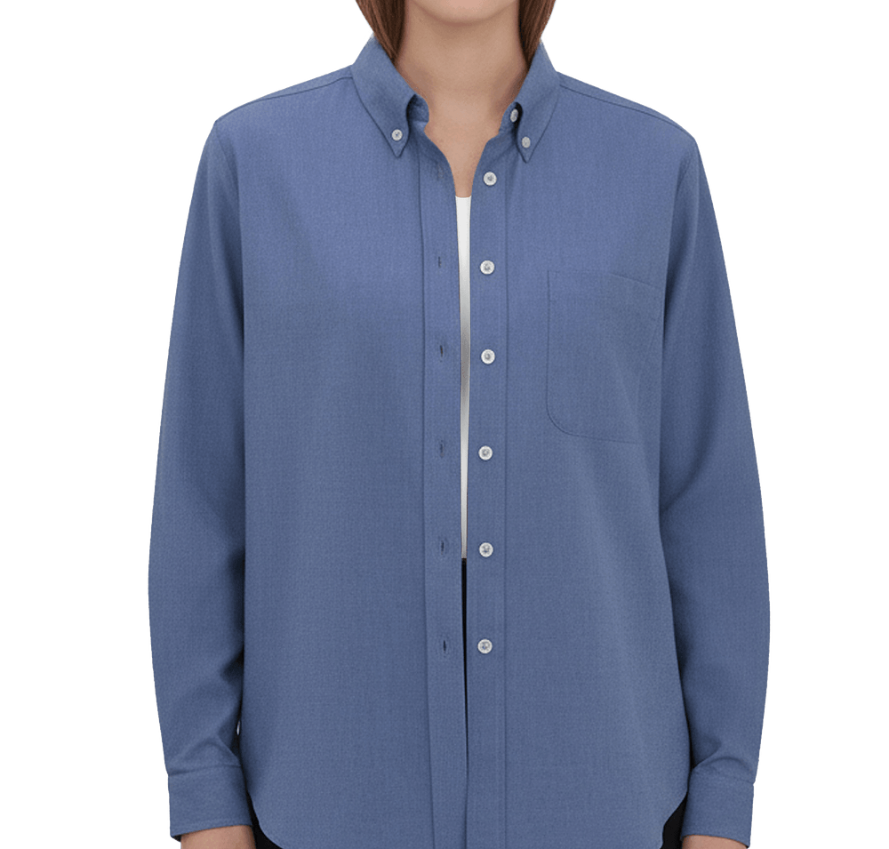 Edwards Women's Oxford Long Sleeve Easy Care Dress Shirt-default