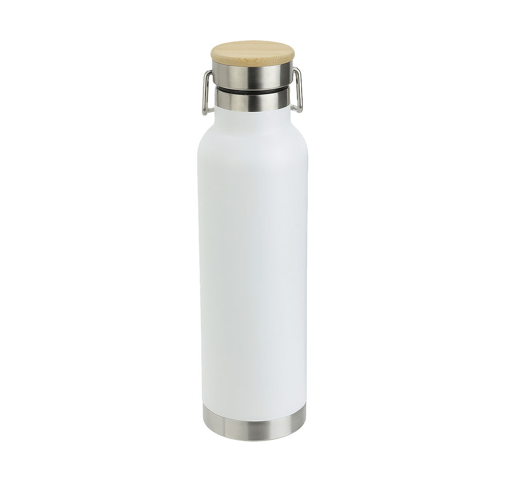 22 oz. Cusano Stainless Steel Water Bottle with Bamboo Cap (Case of 36)-default