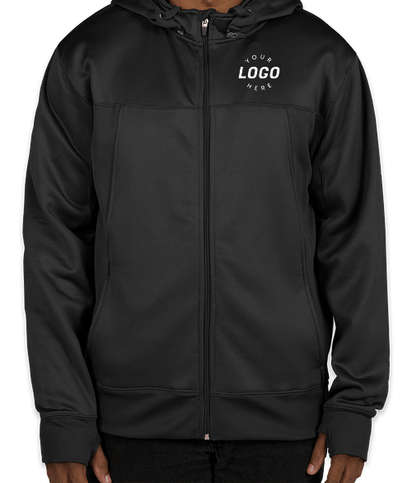 Independent Trading Tech Removable Hood Zip Jacket - Black