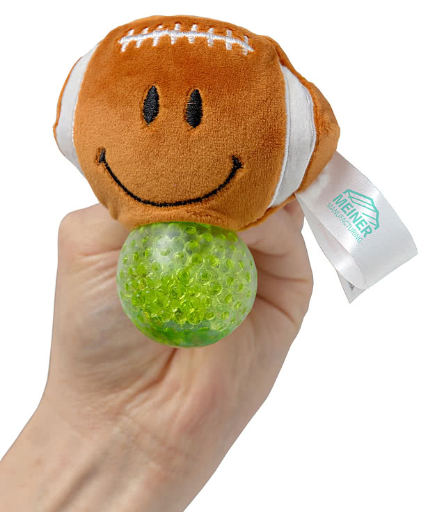 Stress Busters Football Plush Gel Stress Reliever