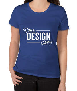 Royal Apparel Women's USA-Made Slim Fit Organic T-shirt - Color: Nautical Blue