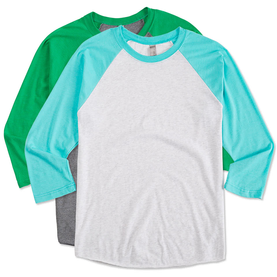 Next level hot sale raglan tee