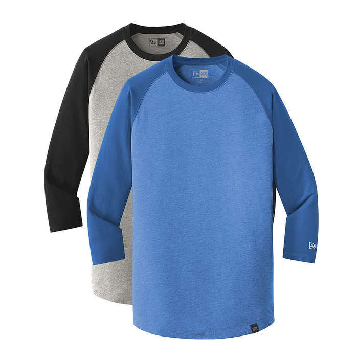Custom New Era® Ladies Heritage Blend 3/4 Sleeve Baseball Raglan T-Shirt