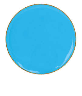 1" Round Lapel Pin - Color: Columbia Blue / Brass