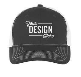 Port Authority Snapback Trucker Hat - Color: Grey Steel / White
