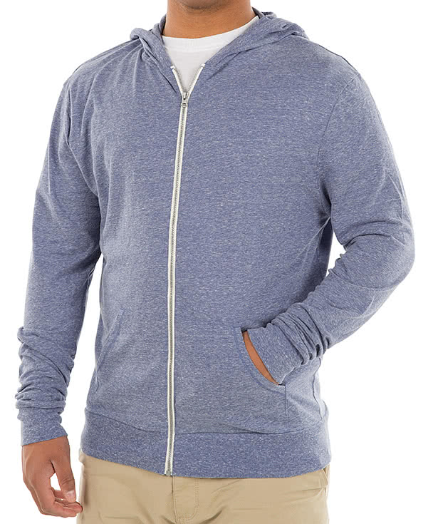Canada - Threadfast Tri-Blend Full Zip T-shirt Hoodie
