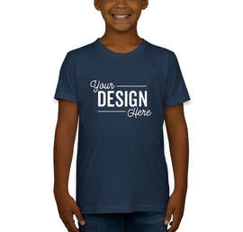 American Apparel USA-Made Youth Jersey T-shirt - Color: Navy