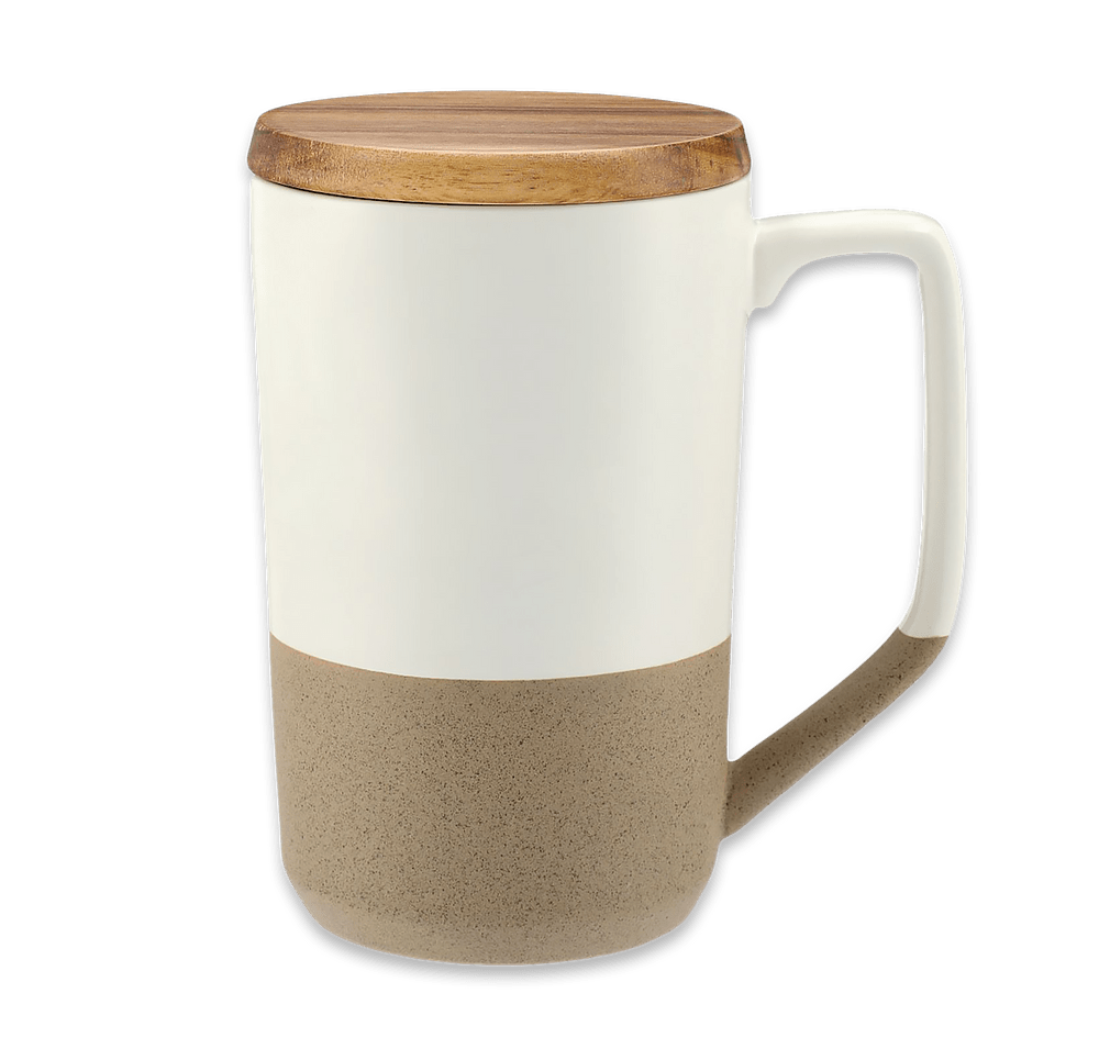 16 oz. Tahoe Tea & Coffee Ceramic Mug with Wood Lid-default