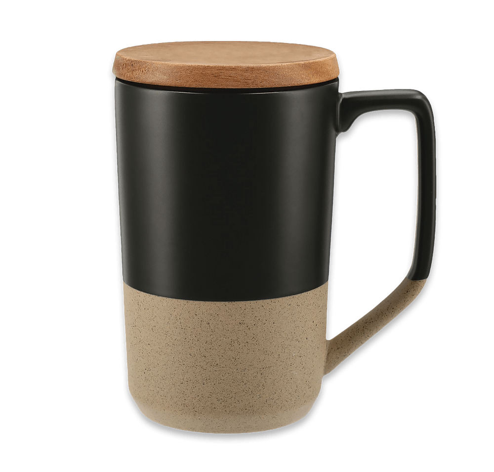 16 oz. Tahoe Tea & Coffee Ceramic Mug with Wood Lid-default