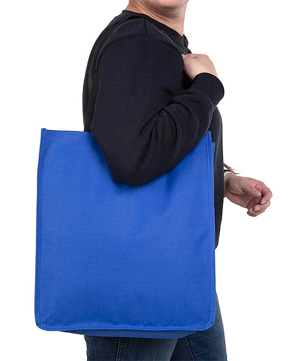 Port Authority Upright Essential Medium Poly Canvas Tote
