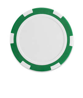 Full Color Six Stripe Poker Chip - Color: Green