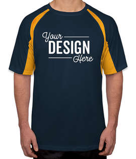 Badger B-Dry Contrast Performance Shirt - Color: Navy / Gold