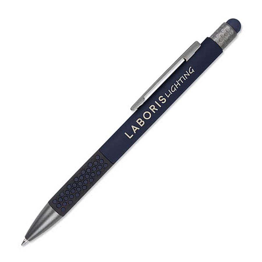 Dot Recycled Aluminum Stylus Pen (black ink) in White