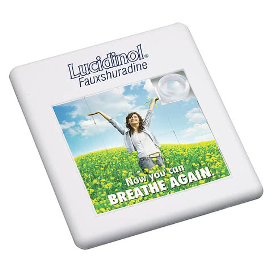 Full Color Mix & Match Sliding Puzzle in White