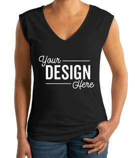 Next Level Women's Slim Fit Festival V-Neck Tank - Color: Black