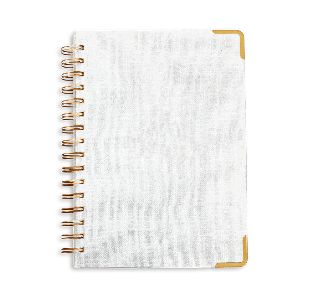 Full Color Woven Paper Hard Cover Notebook with Metal Accents-default