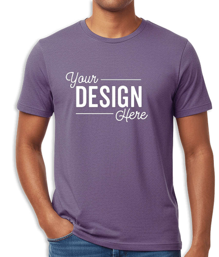 Tultex Combed Jersey Blend T-shirt in Heather Deep Purple