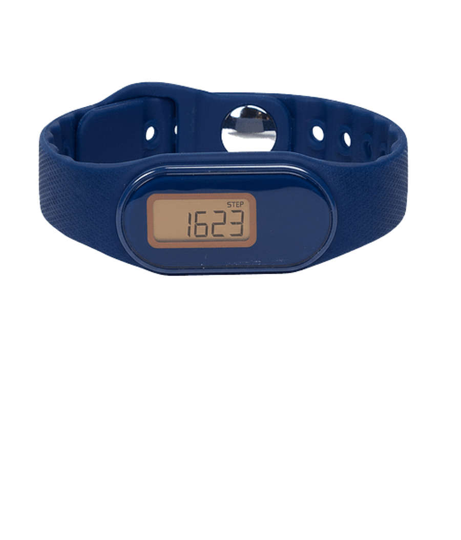 Tap 'N Read Waterproof Pedometer Watch in Navy Blue