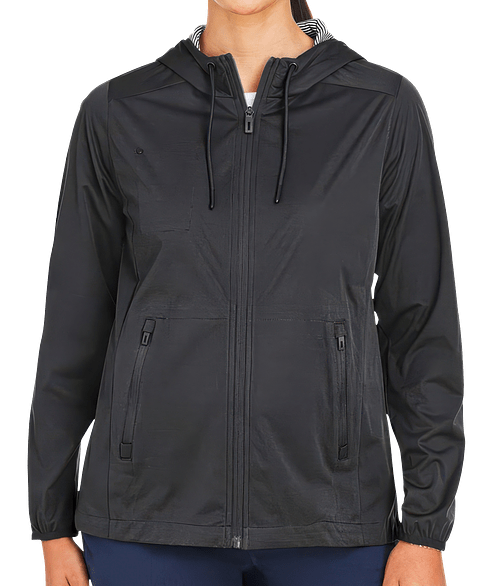 North End Women's Network Recycled Lightweight Windbreaker - Printed in Carbon Heather