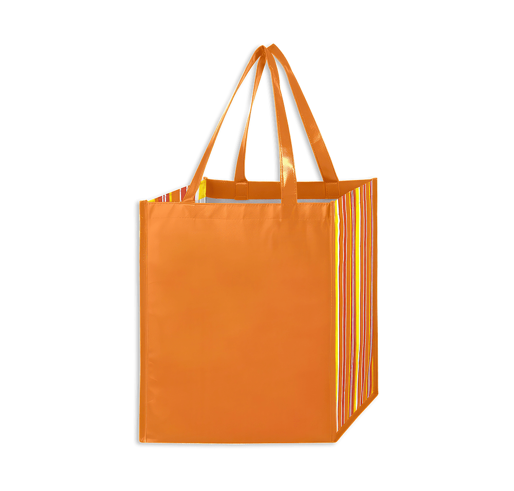 Shiny Laminated Non-Woven Tropic Shopper Tote Bag-default