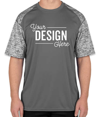Badger Heather Sleeve Performance Shirt - Graphite / Graphite Blend