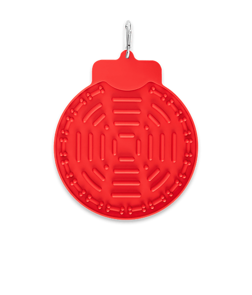 Silicone Slow Feeder Pet Food Mat in RED