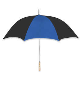 60" Arc Color Block Golf Umbrella - Color: Royal Blue / Black