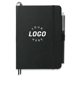 Bulleting Hard Cover Bound Notebook with Pen