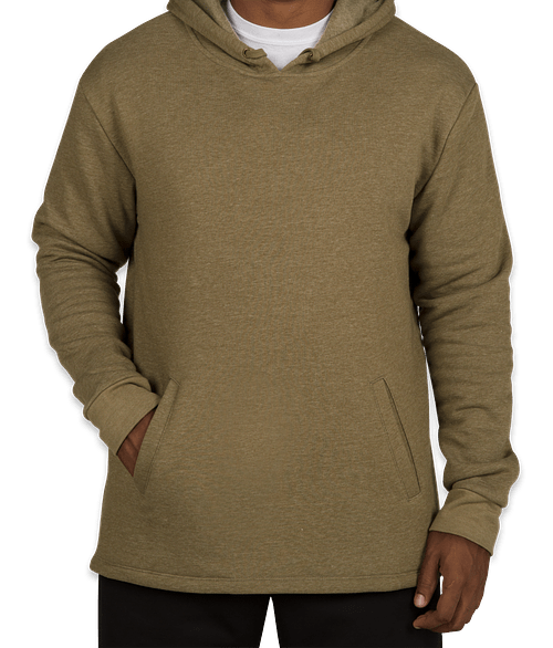 Next Level Soft Pullover Hoodie in Heather Military Green