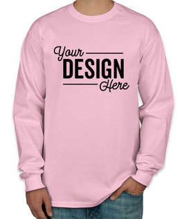 Canada - Gildan Ultra Cotton Long Sleeve T-shirt - Color: Light Pink