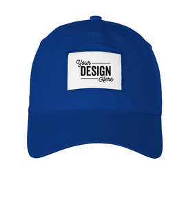 Ahead Largo Washed Twill Baseball Hat with White Rectangle Patch - Color: University Tour Blue