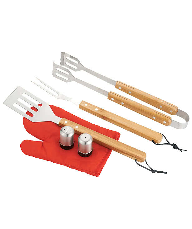 BBQ Now Apron and 7-Piece BBQ Set