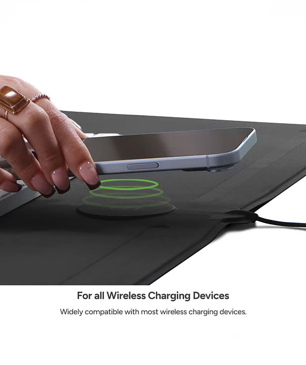 Full Color Zagg Desk Mat with 10W Wireless Charger