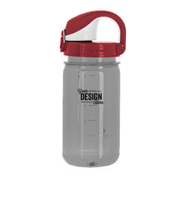 12 oz. Nalgene Kids On-The-Fly Water Bottle - Color: Smoke Grey / Fire Red