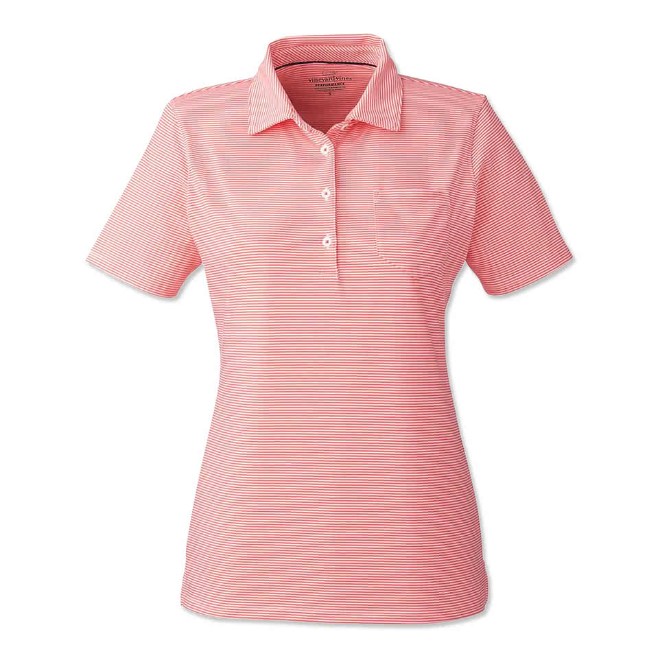 Vineyard Vines Women's Fanshell  UPF 50+ Performance Polo