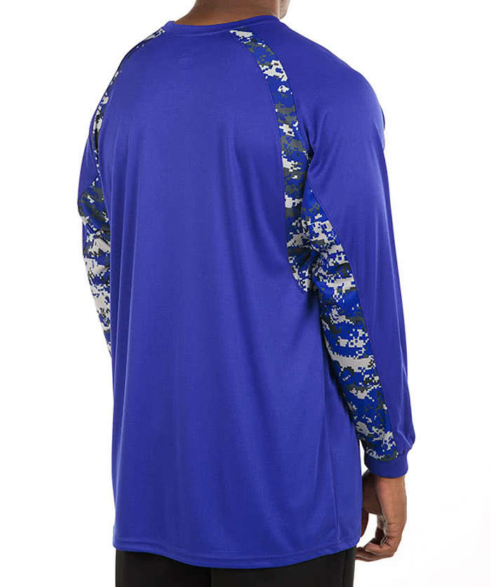 Light Blue Digital Camouflage Shirts Long Sleeved - Sublimated Long Sleeved  Shirt