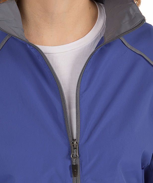 Elevate Women's Egmont Packable Contrast Zipper Windbreaker