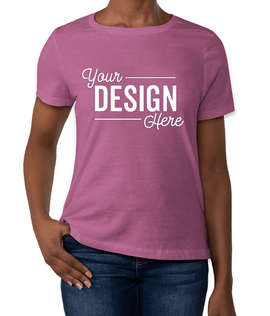 Bella + Canvas Women's Jersey T-shirt - Color: Heather Magenta