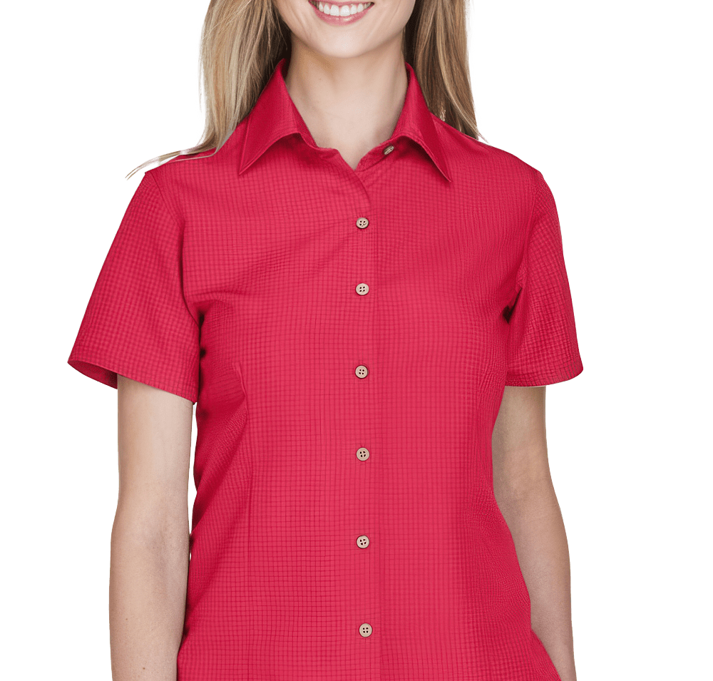 Harriton Women’s Barbados Textured Camp Shirt-default