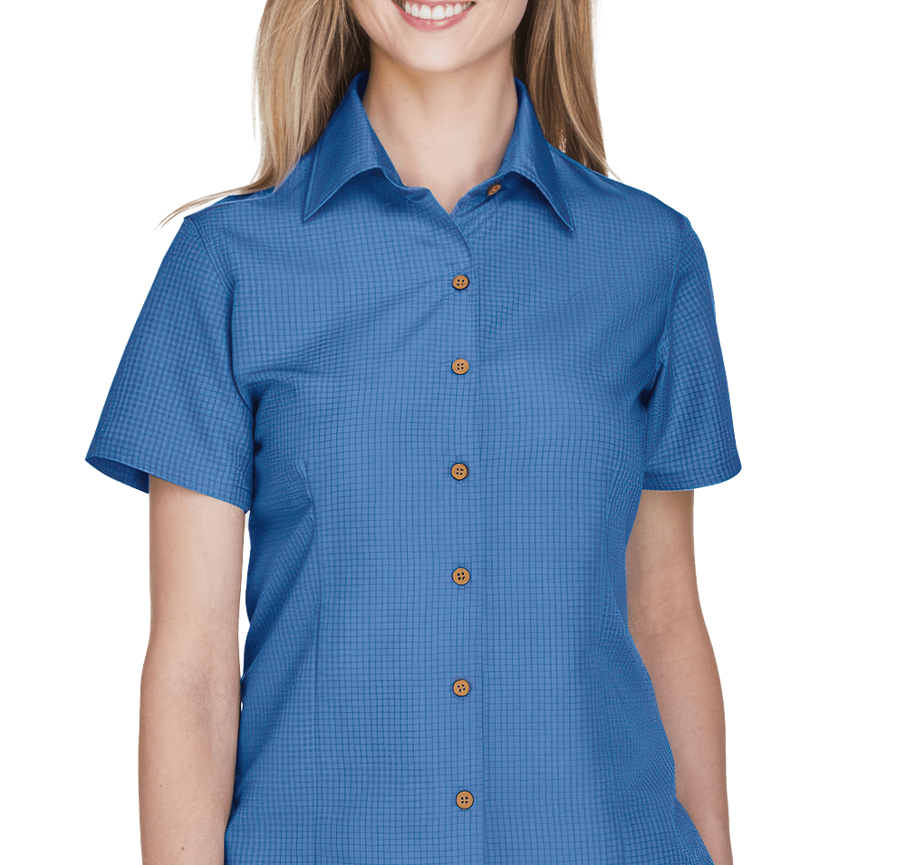 Harriton Women’s Barbados Textured Camp Shirt-default