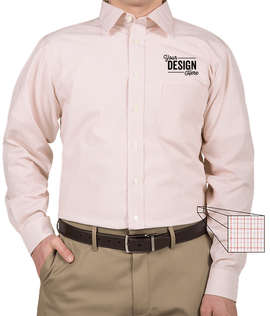 Devon & Jones Tattersall Dress Shirt - Color: White / Rust / Stone