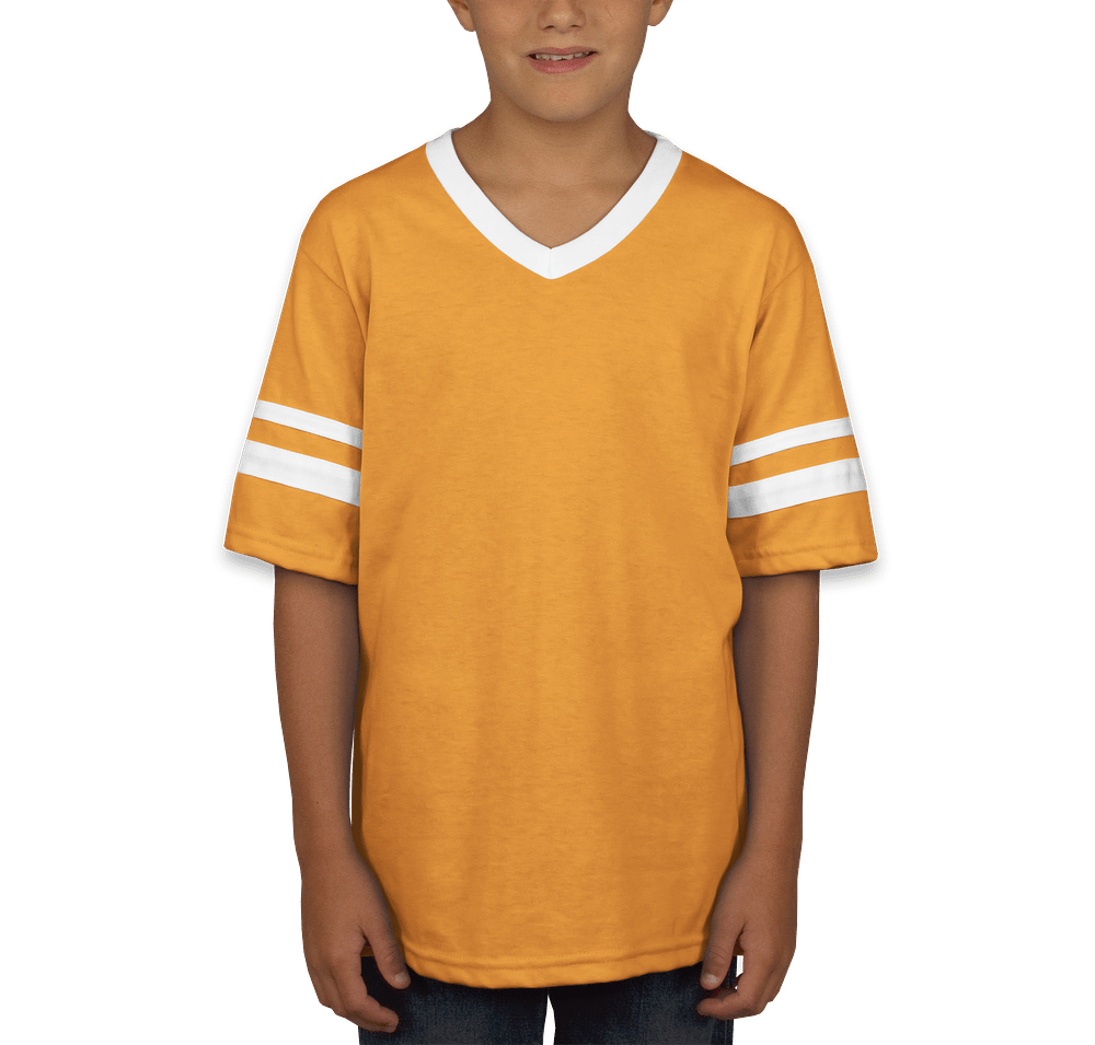 Augusta Youth Double Sleeve Stripe Jersey T-shirt-default