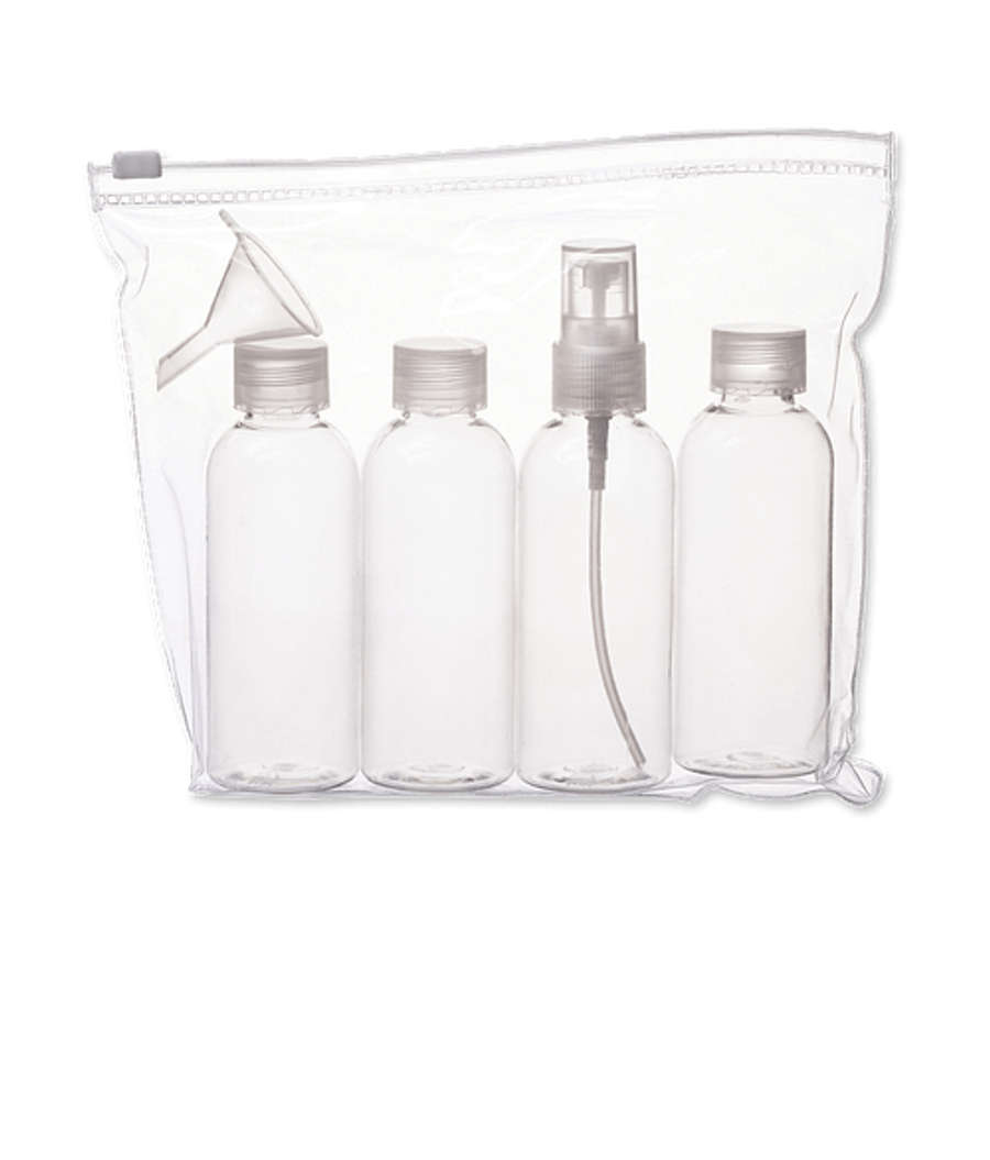 Reusable Bottle Carry-On Travel Kit in Clear