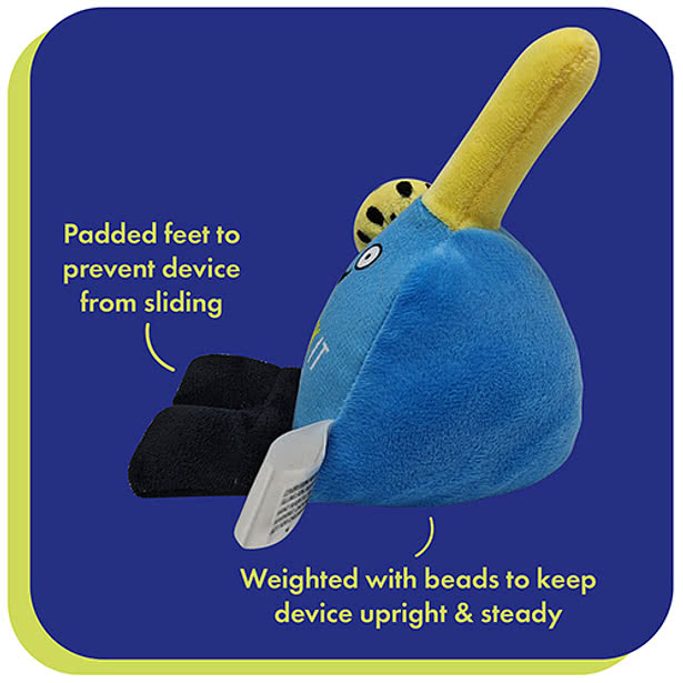 Phone Pals Weighted Pickle Player Plush Phone Holder