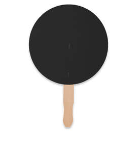 Full Color Circle Hand Fan - Color: Black