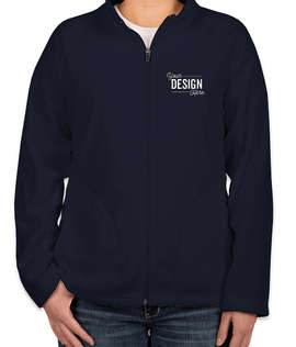 Team 365 Women's Full Zip Microfleece Jacket - Color: Sport Dark Navy