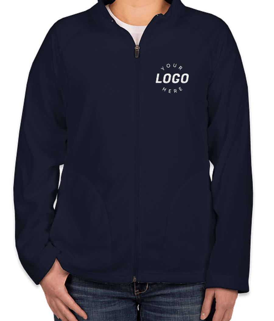 Team 365 Women's Full Zip Microfleece Jacket - Embroidered in Sport Dark Navy