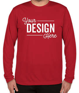 Sport-Tek Soft Jersey Long Sleeve Performance Shirt - Color: Deep Red