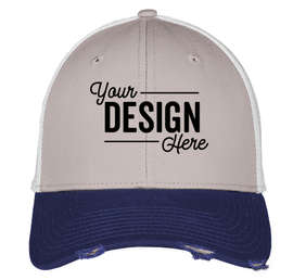 New Era 39THIRTY Distressed Stretch Fit Mesh Hat - Color: Royal / Grey / White